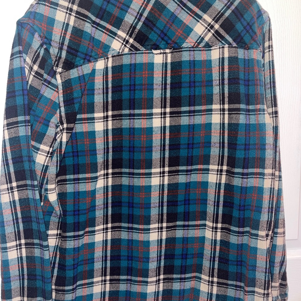 Ruff Hewn Teal and Cream Checkered Shirt - Picture 4 of 4